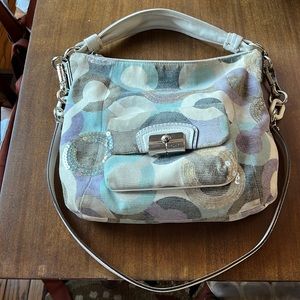 Beautiful, pastel fun coach purse